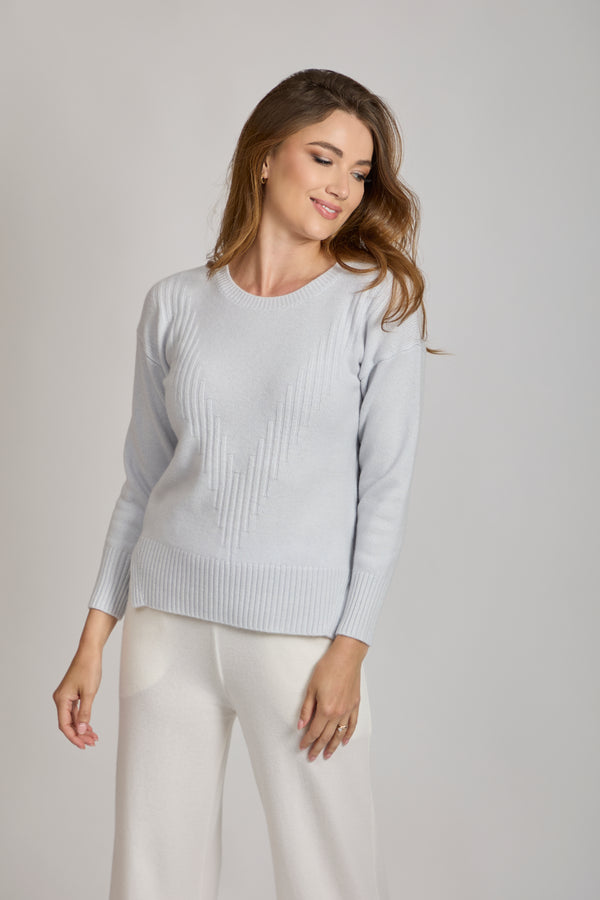 CREW NECK JUMPER-CIELO
