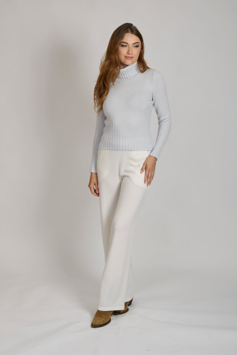 HIGH NECK JUMPER-CIELO