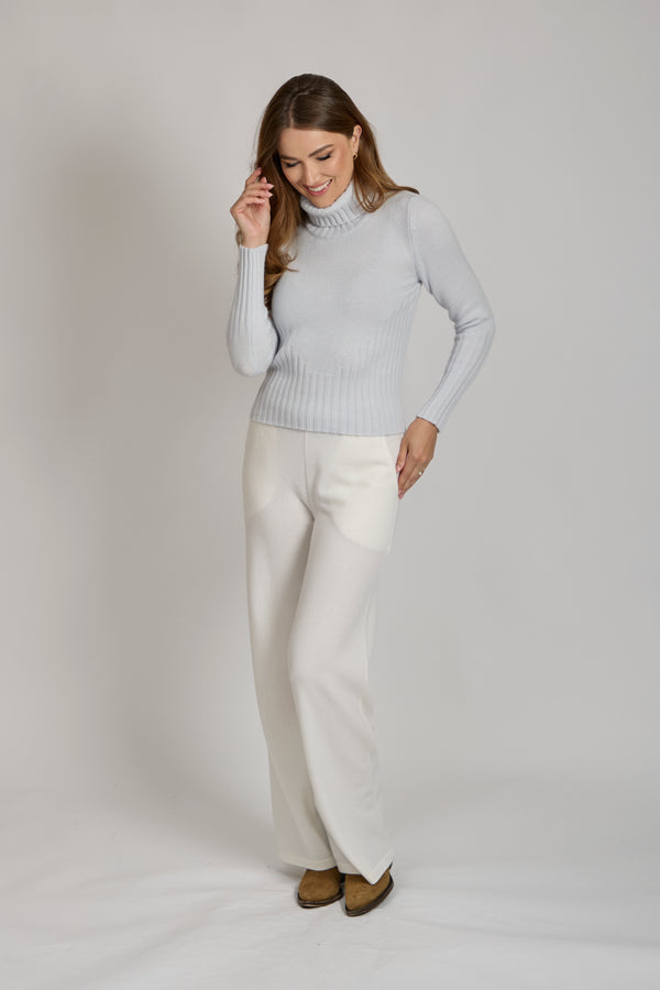 HIGH NECK JUMPER-CIELO