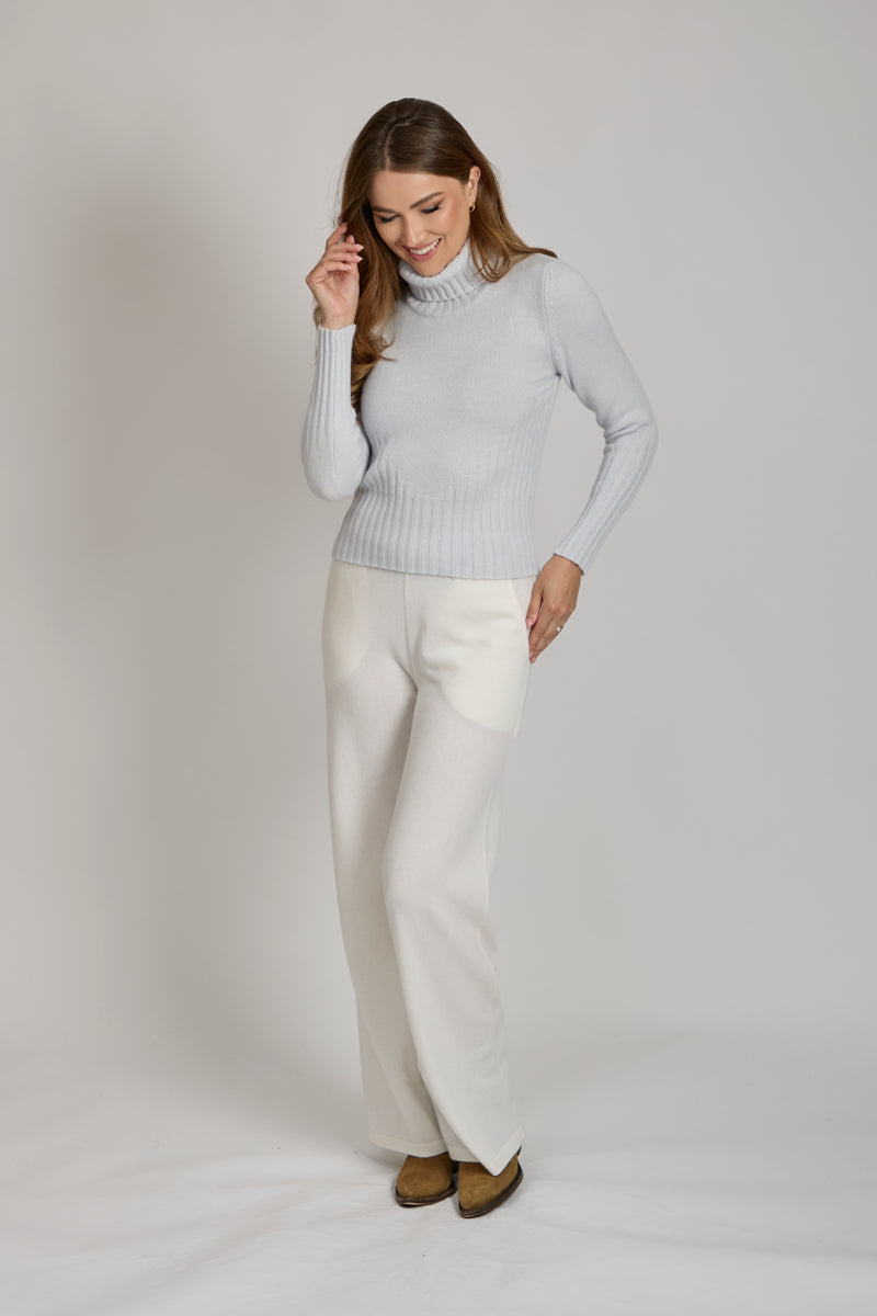 HIGH NECK JUMPER-CIELO