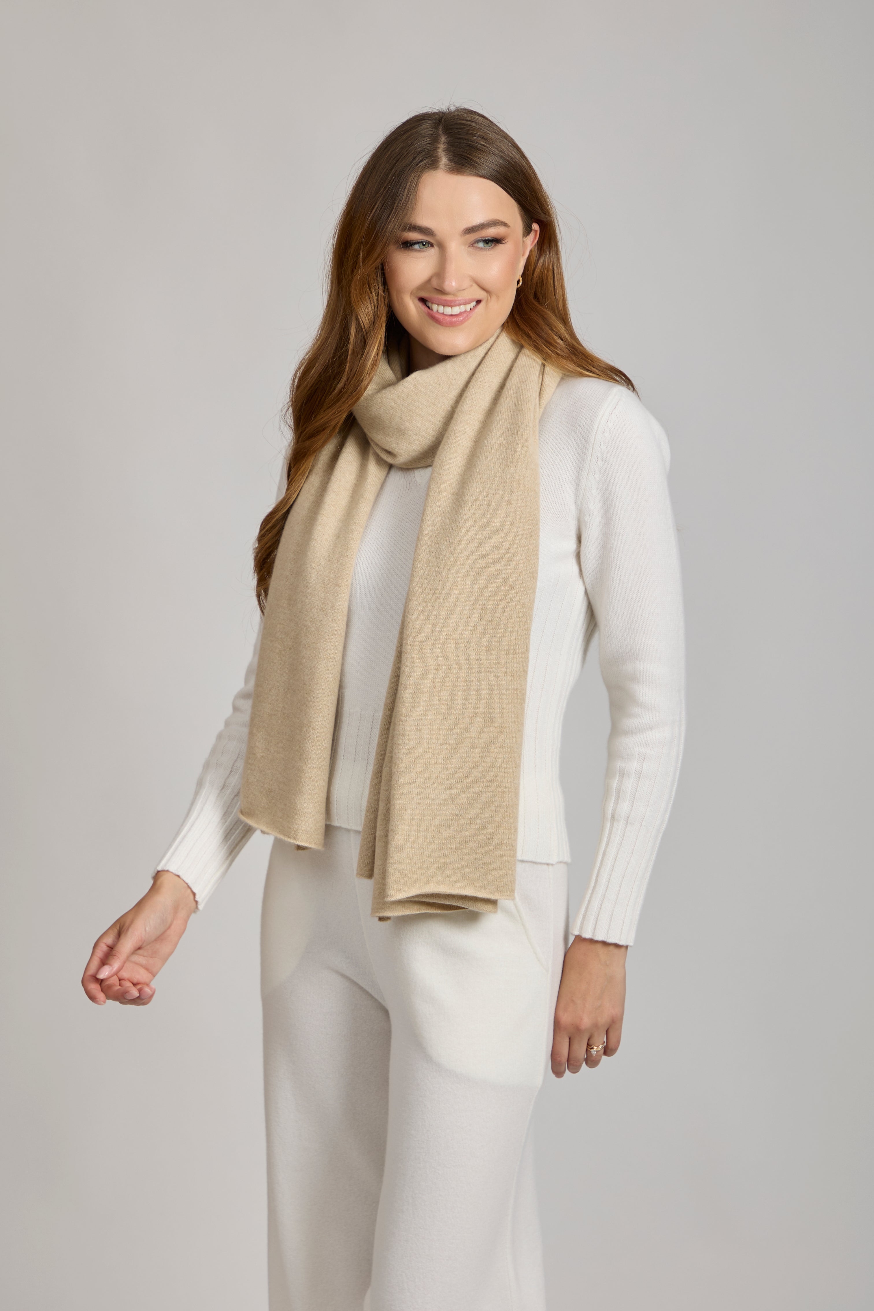 CASHMERE SCARF-OATMEAL