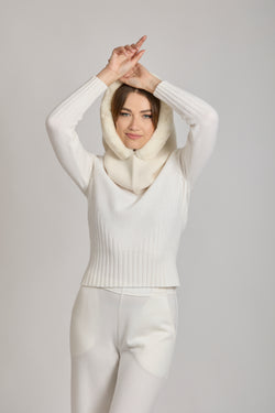 HOOD WITH REX-WHITE