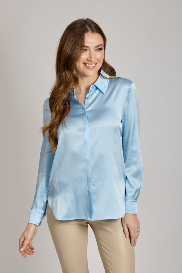 SILK SHIRT - LIGHT BLUE