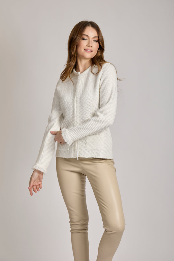 CARDIGAN WITH LUREX-BIANCO