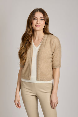 CARDIGAN WITH DETAILS - CAMEL