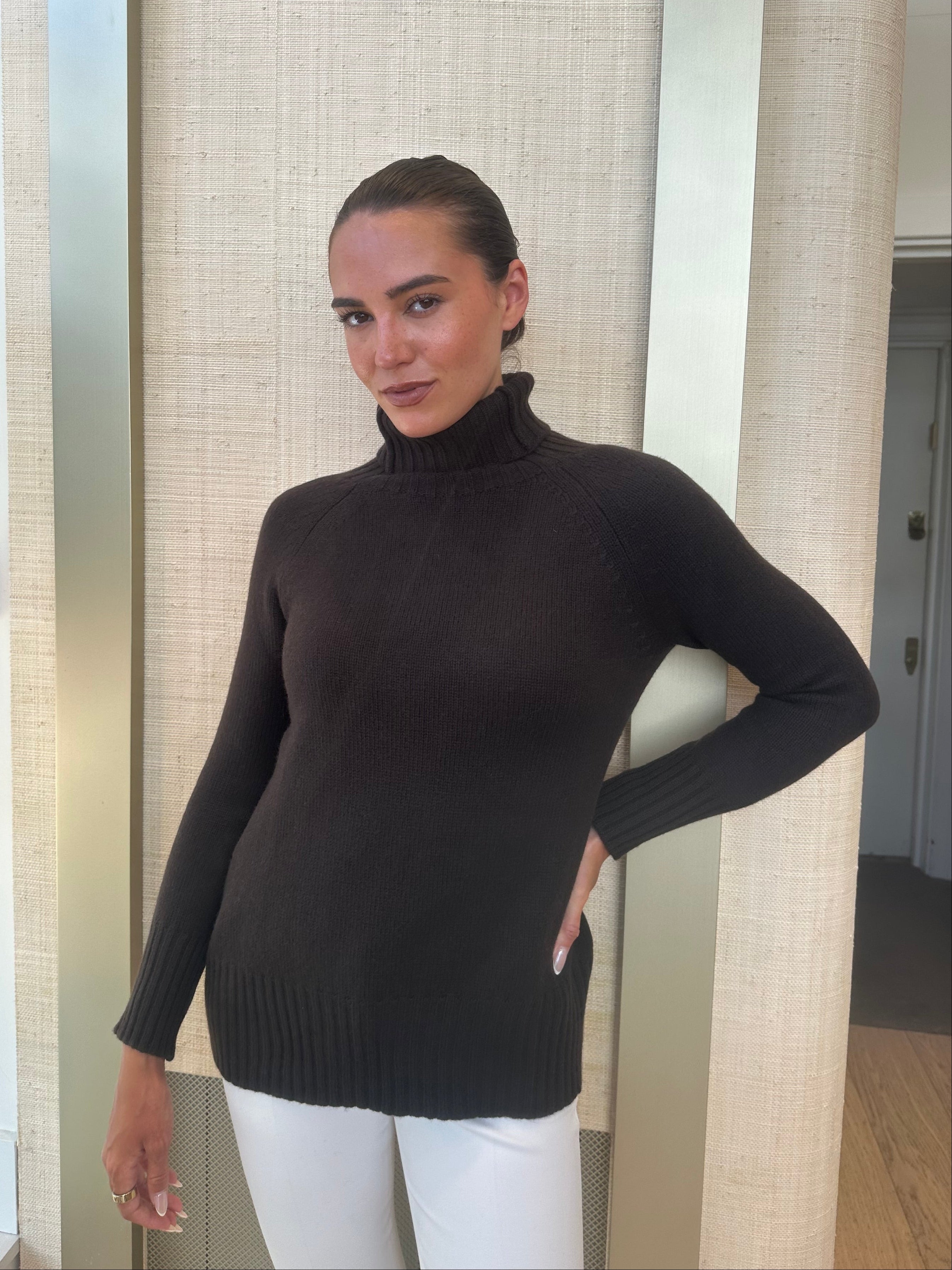 HIGH NECK JUMPER-CARRUBA