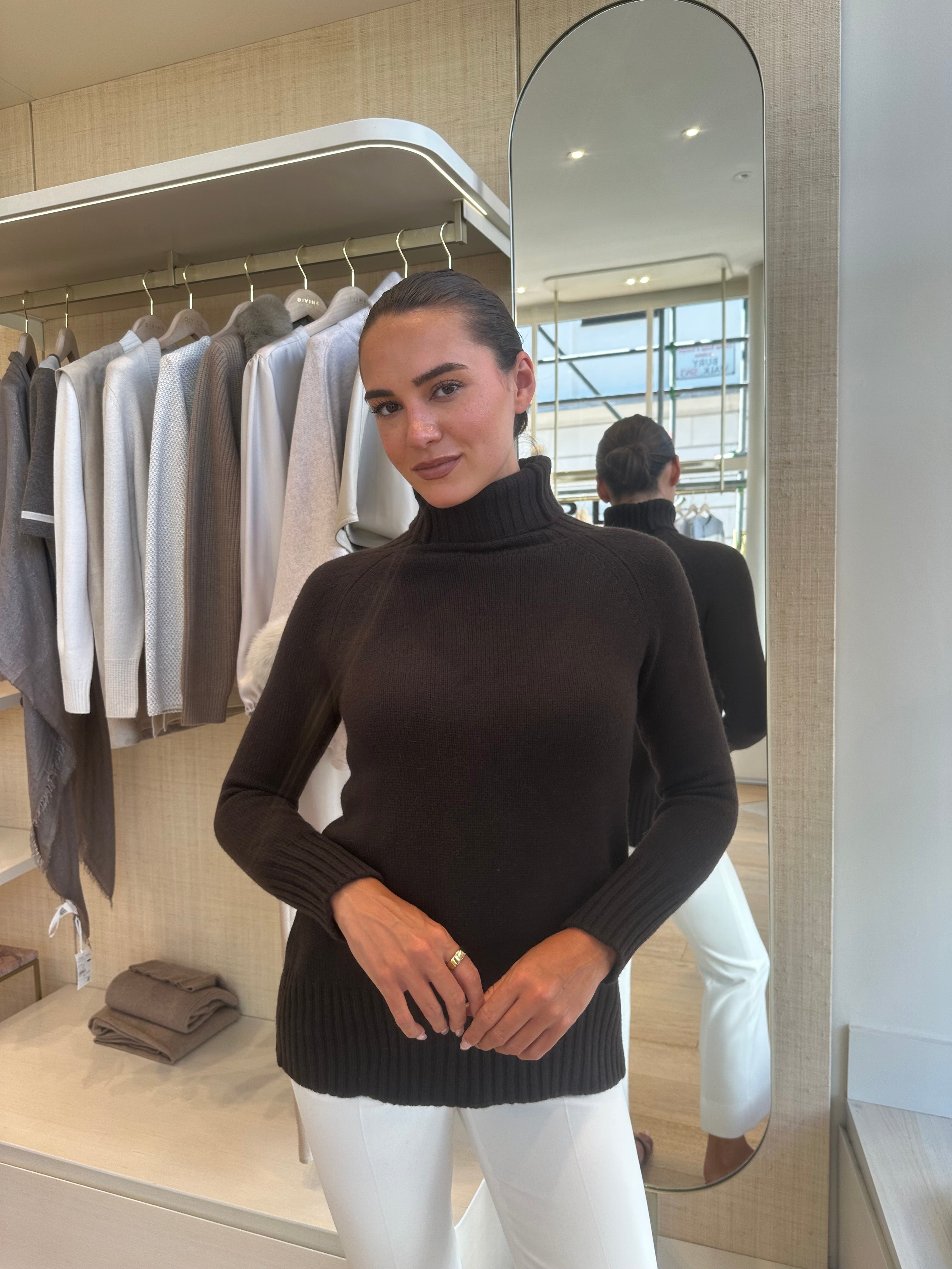 HIGH NECK JUMPER-CARRUBA