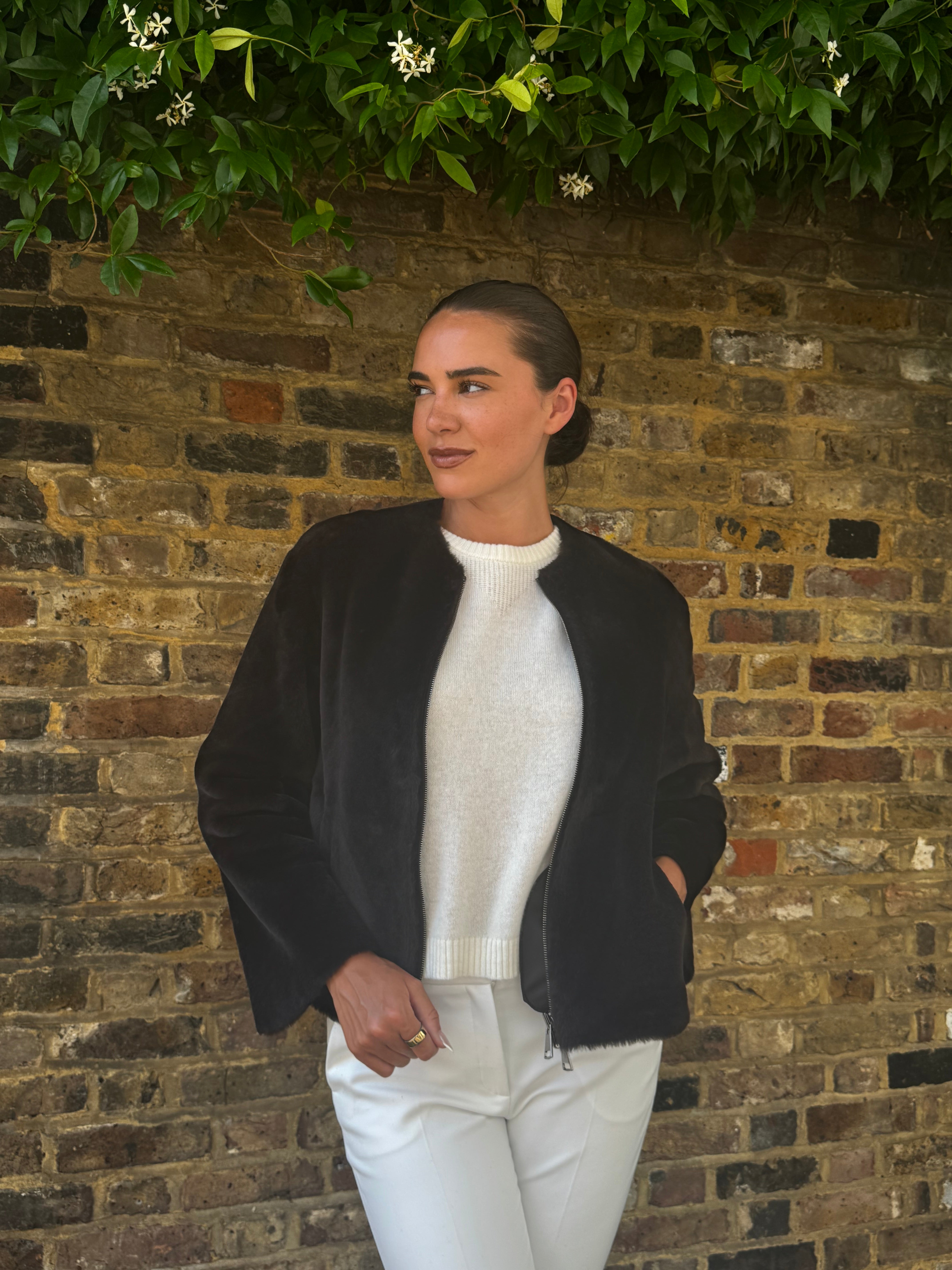 REVERSIBLE SHEARLING JACKET-CARRUBA
