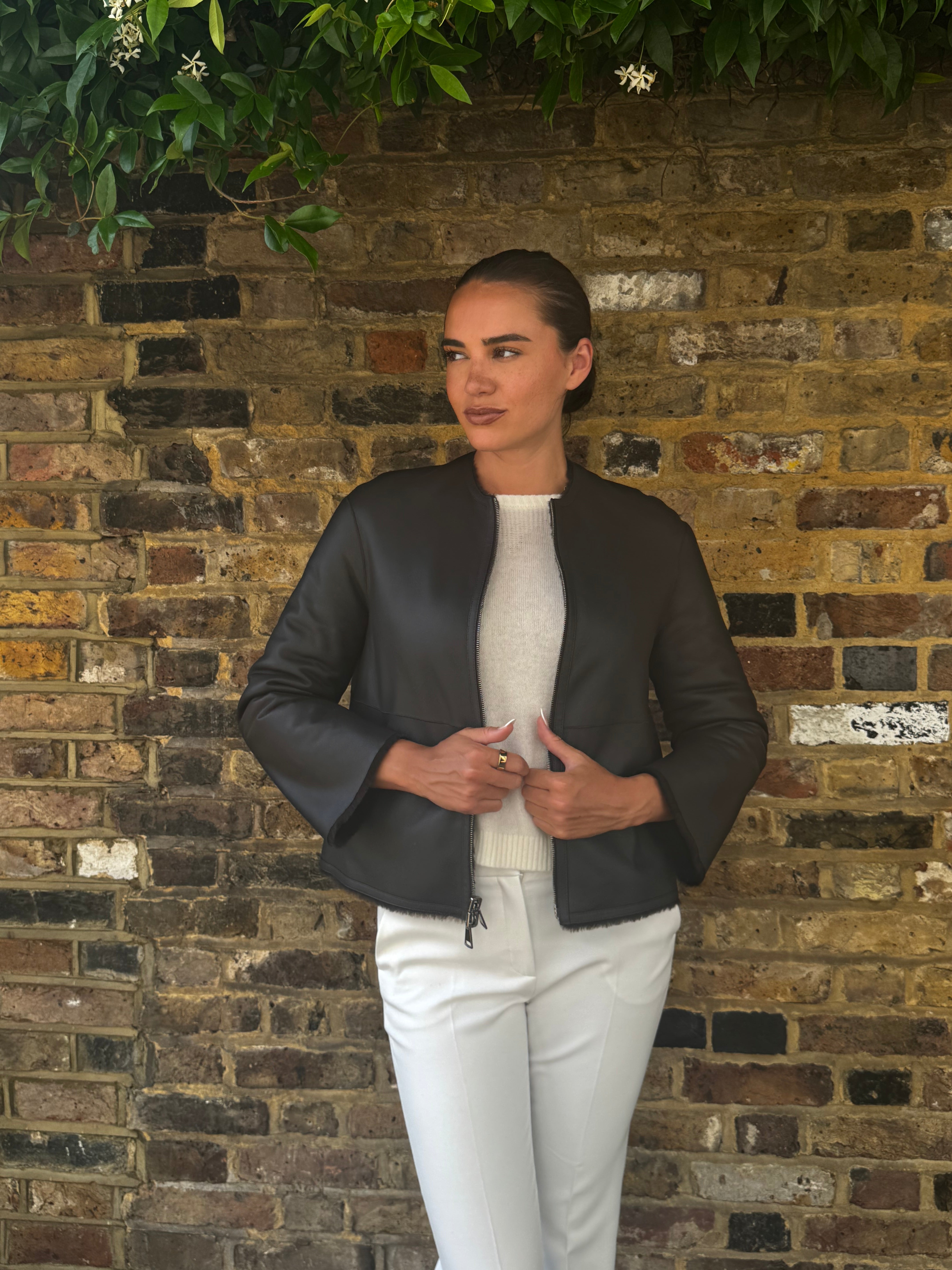 REVERSIBLE SHEARLING JACKET-CARRUBA