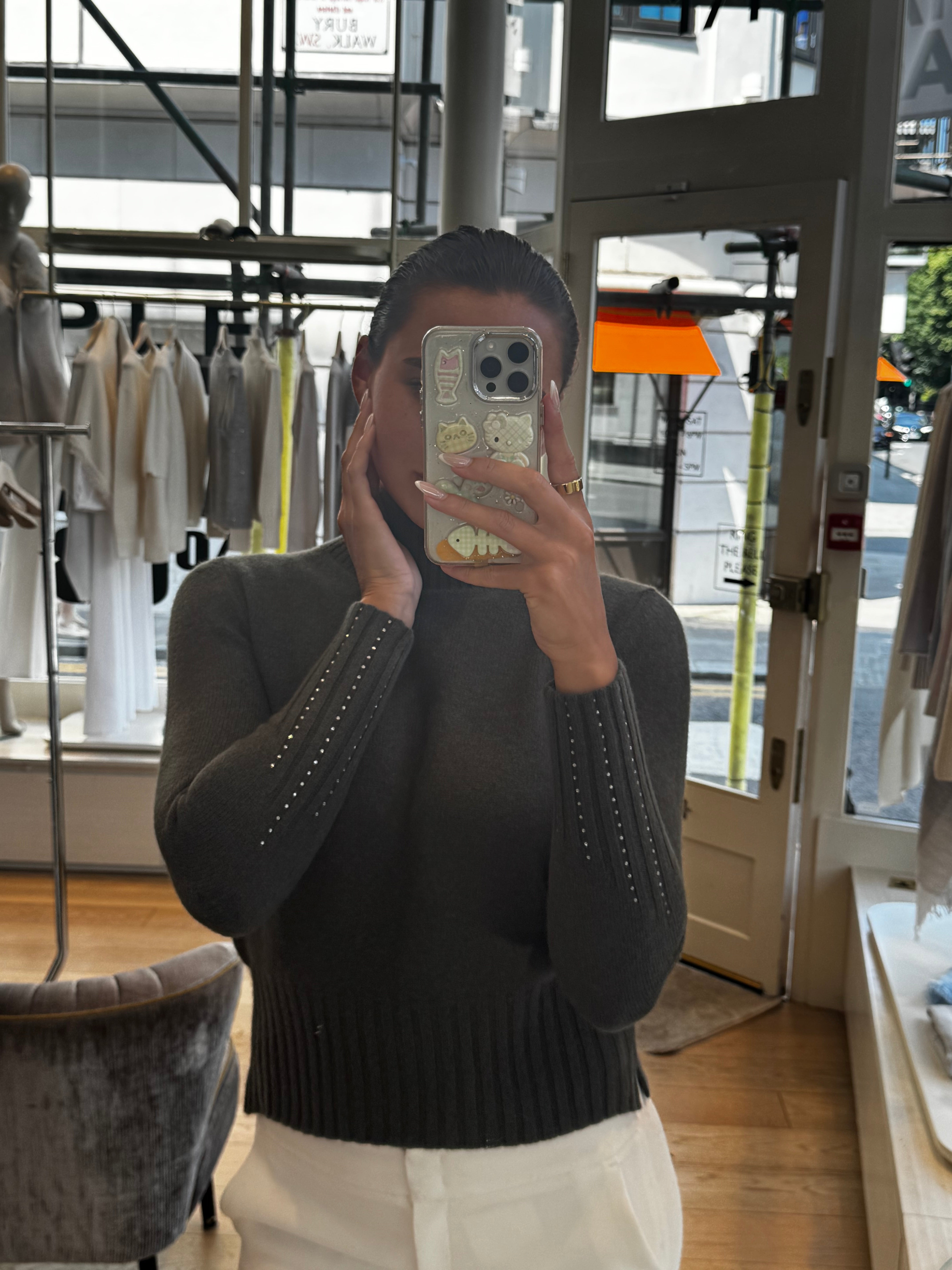 HIGH NECK WITH STUDS - MUSCHIO