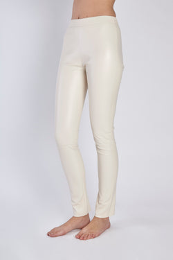 LEATHER LEGGING-IVOIRE