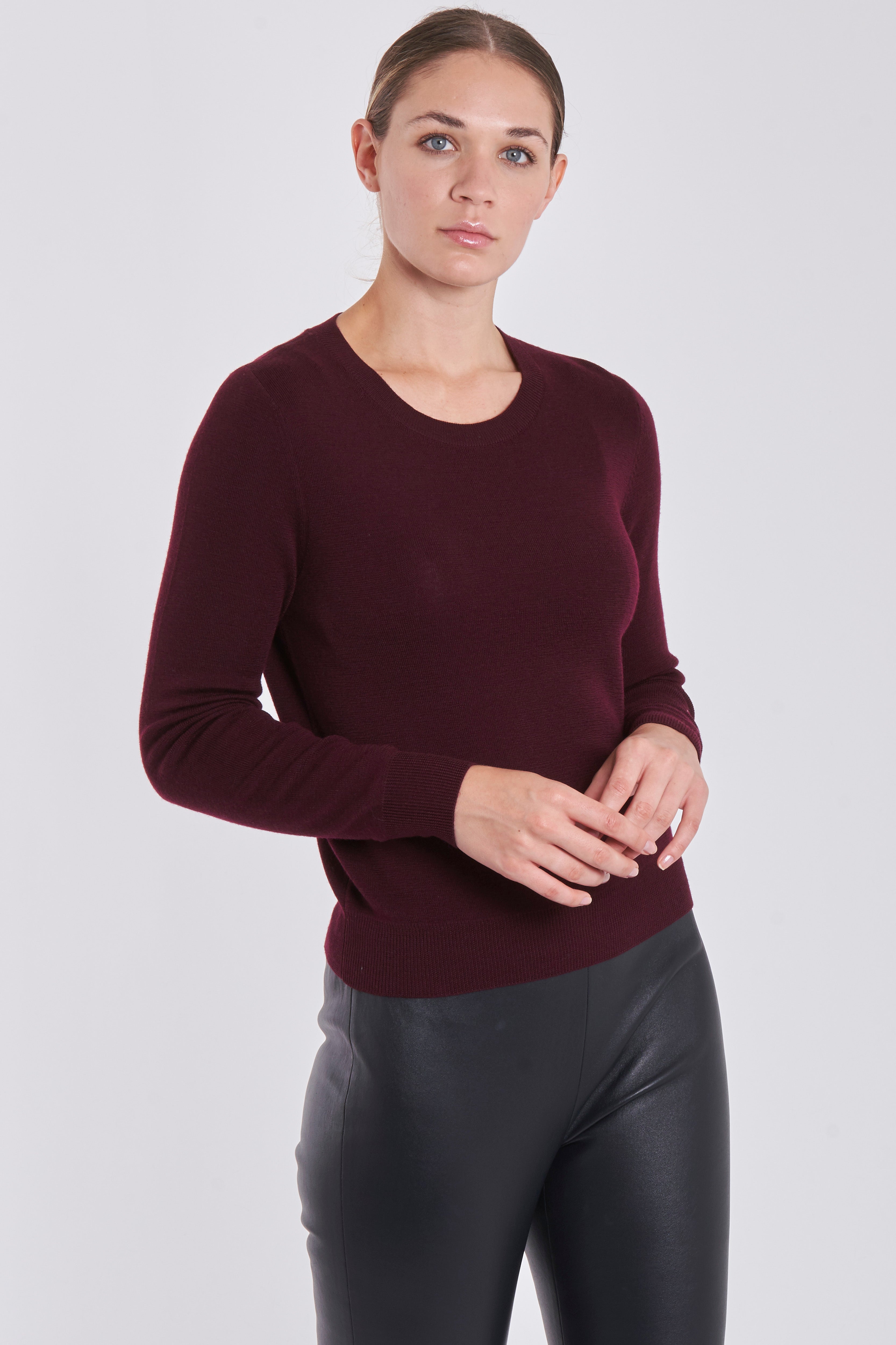 FITTED JUMPER ROUND NECK-BURLAT