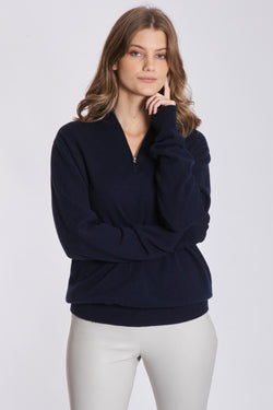 JUMPER HALF ZIP - NAVY