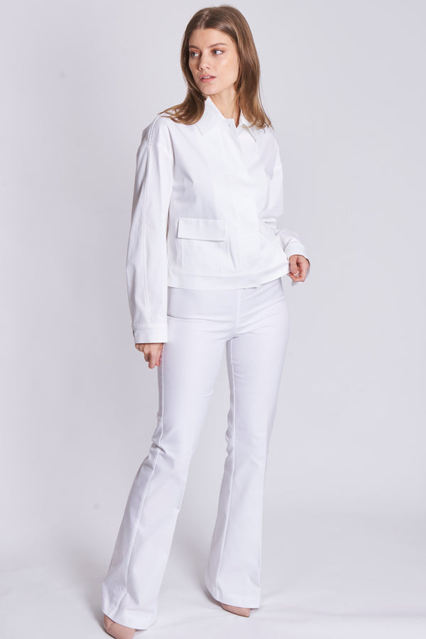FLARE TROUSERS- WHITE